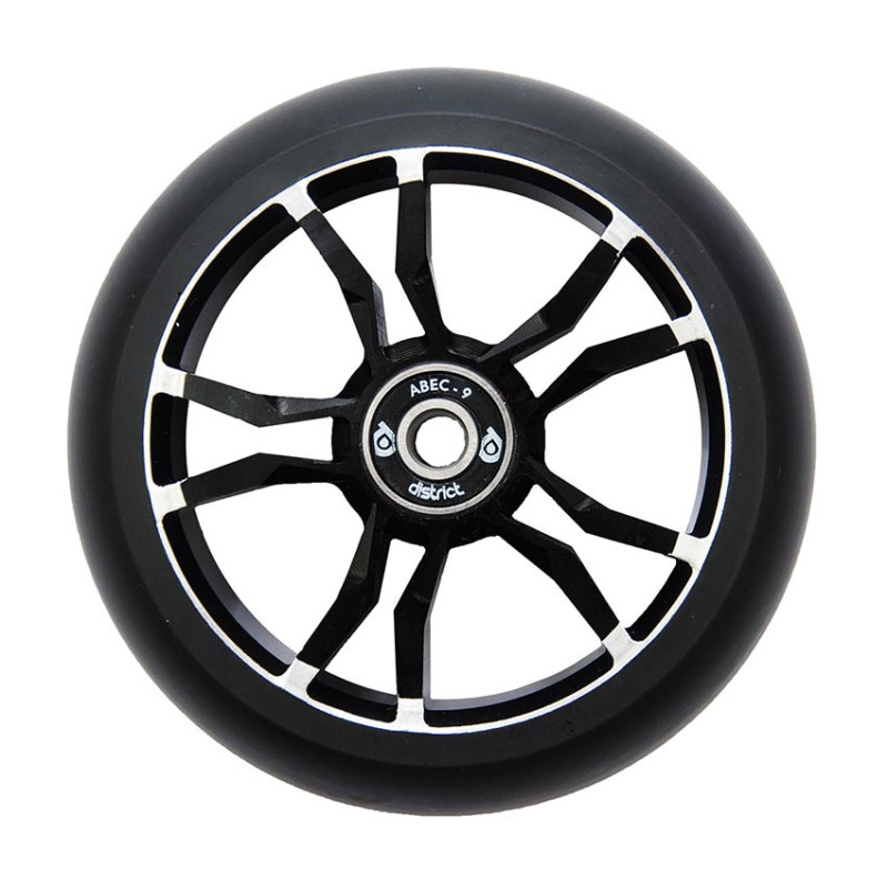 District Wide Milled Core 120mm wheel black, 1 pcs.