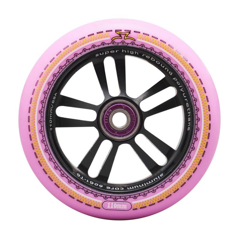 AO Mandala 2020 110mm ABEC9 pink колеса для самокатов, 1 шт.