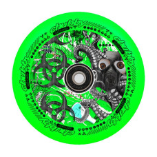 Chubby Lab 110mm toxic green scooter wheels, 1 pcs.