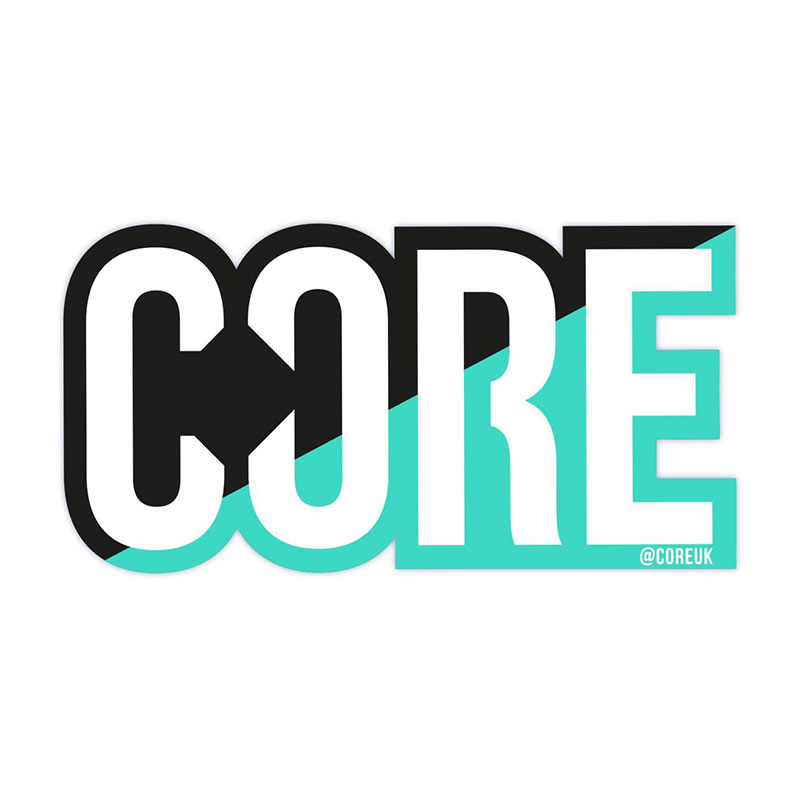 Core classic scooter sticker split black/teal uzlīme