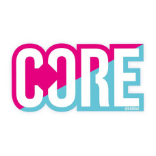 Core classic scooter sticker split pink/blue наклейка