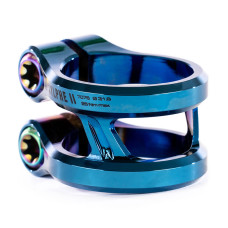 Ethic Sylphe V2 double clamp 34.9 chrome blue skrejriteņu stūres savilcējs