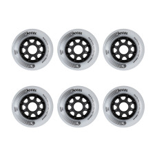 Powerslide Accel 90mm/85a inline skate wheels, 6 pcs.