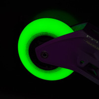 Powerslide Neons 80mm/85a green LED inline skate wheels, 4 pcs.