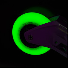 Powerslide Neons 80mm/85a green LED inline skate wheels, 4 pcs.