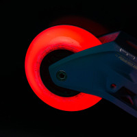 Powerslide Neons 80mm/85a red LED inline skate wheels, 4 pcs.