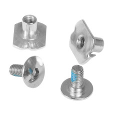 Powerslide Next cuff screw set silver, 2 gab.