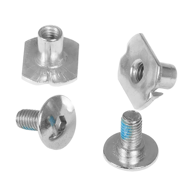 Powerslide Next cuff screw set silver, 2 шт.