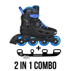 Powerslide Stargaze black 2in1 kids ice skate and inline skate combo