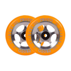 Proto Sliders Starbright 110mm orange on raw scooter wheels, 2 pcs.