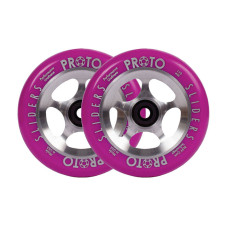 Proto Sliders Starbright 110mm purple on raw scooter wheels, 2 pcs.