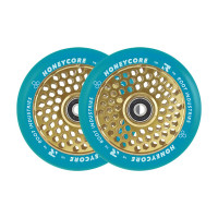 Root Honeycore 110mm limited edition blue/yellow scooter wheels, 2 pcs.