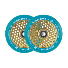 Root Honeycore 110mm limited edition blue/yellow scooter wheels, 2 pcs.