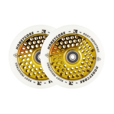 Root Honeycore 110mm white/gold scooter wheels, 2 pcs.