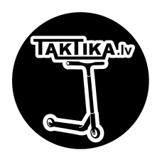 Taktika.lv scooters Round black L sticker uzlīme