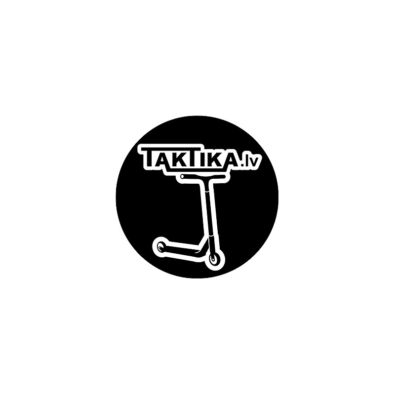 Taktika.lv scooters Round black S sticker uzlīme