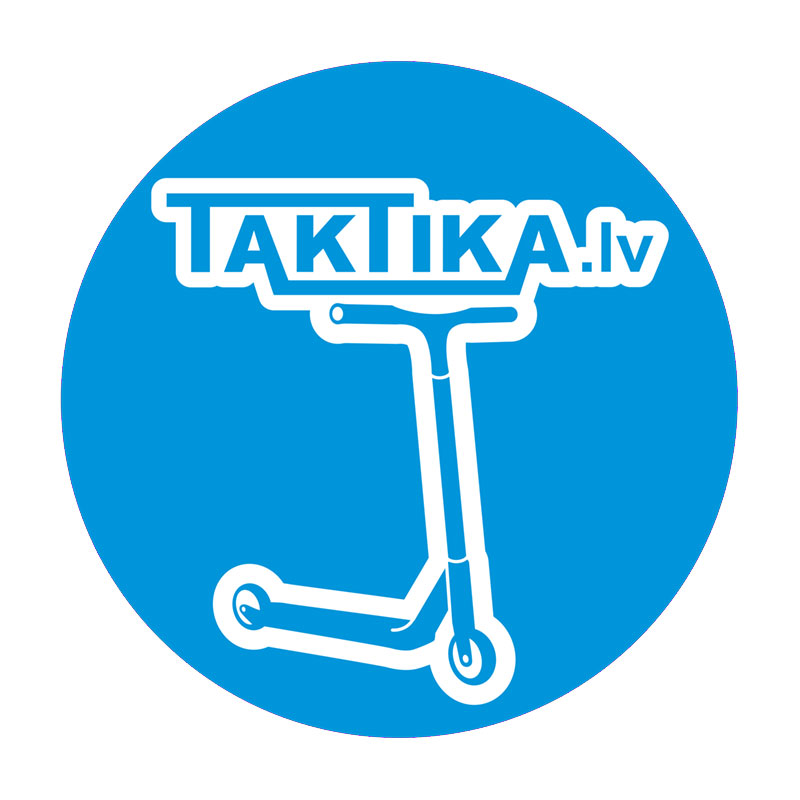 Taktika.lv scooters Round blue L sticker uzlīme