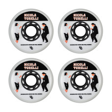 Undercover Movies Nicola Torelli 80mm/86a white inline skate wheels, 4 pcs.